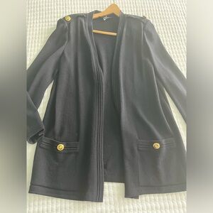 Black blazer with gold buttons vintage